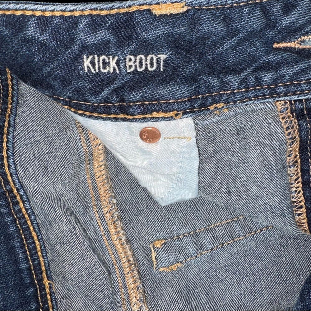 American Eagle Bootcut Jeans Women’s Distressed Medium Wash Denim - Picture 5 of 15